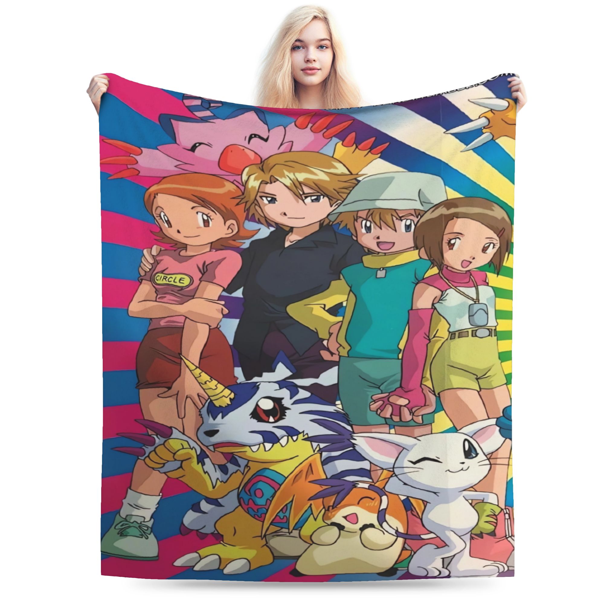 Outdoor Adventure Girl - Одеяла Digimon Adventure, качественные, очень мягкие,